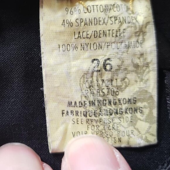 Buffalo David Bitton Y2K Stretch Pinstripe skirt w/lace detail slit & POCKETS - Picture 1 of 8